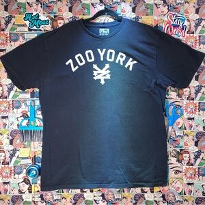 Zoo York Cracked Logo Tee XL Black Skater Y2K